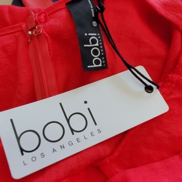 NWT Bobi Los Angeles Red Cold Shoulder Jumpsuit XS - Picture 6 of 6